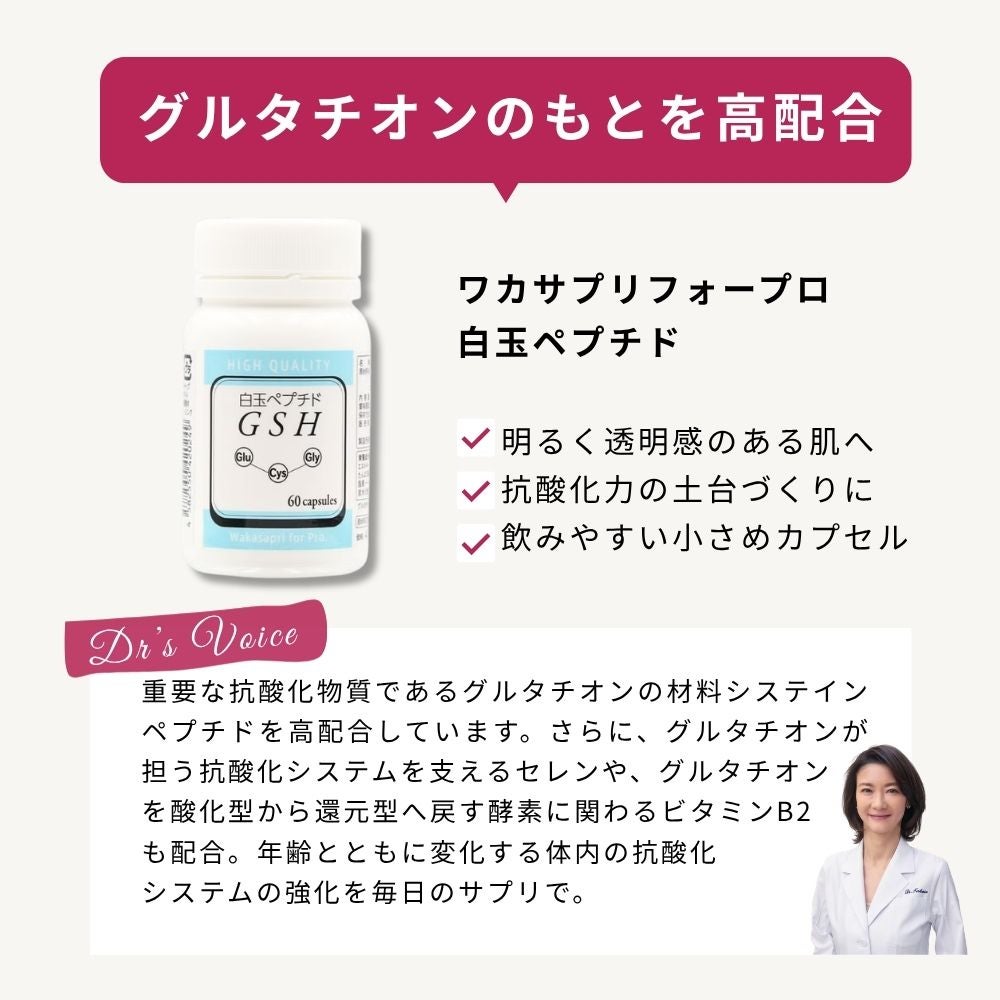 美容皮膚科医高瀬聡子がワカサプリ白玉ペプチドを解説